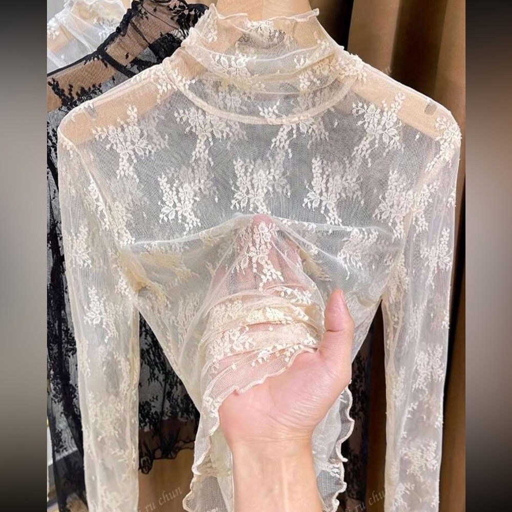 Elegant Lace Sheer Top